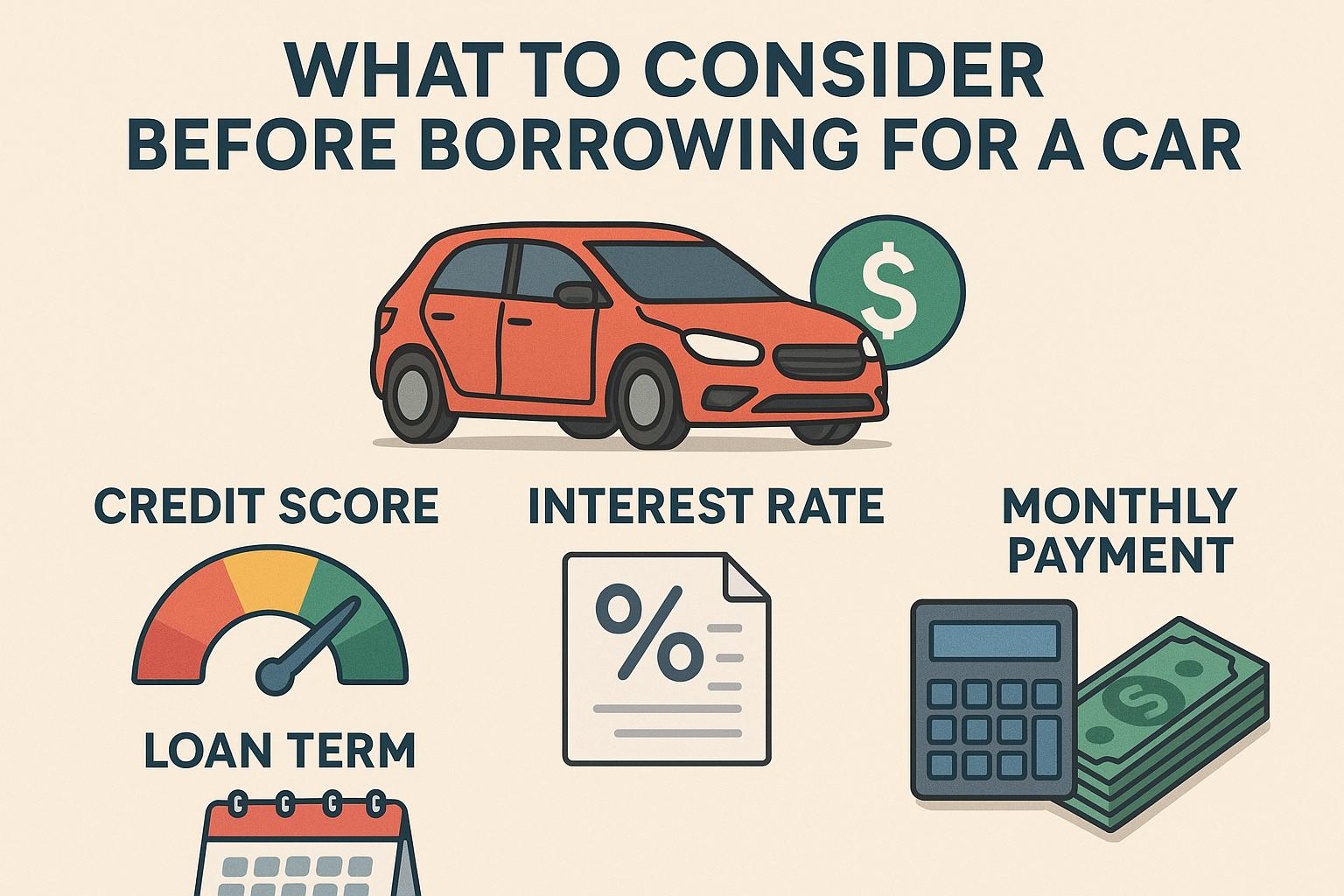 What to consider before borrowing for a car