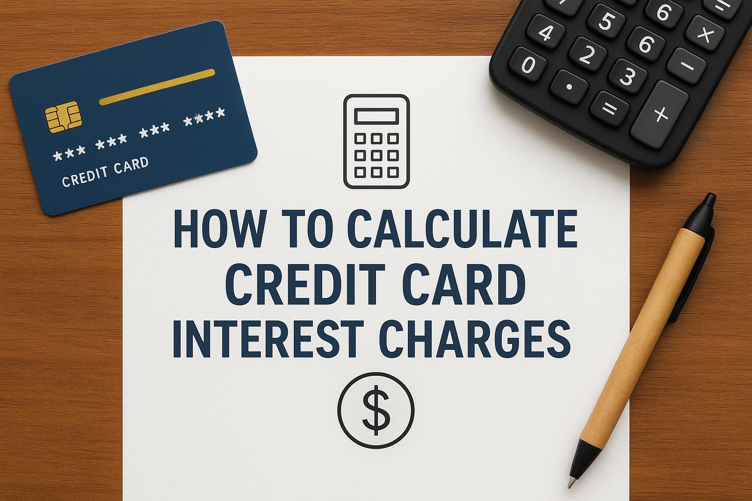 How to calculate credit card interest charges