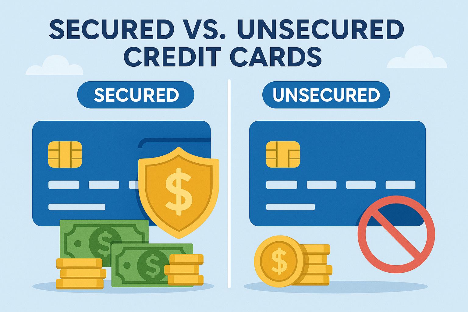 The difference between secured and unsecured credit cards