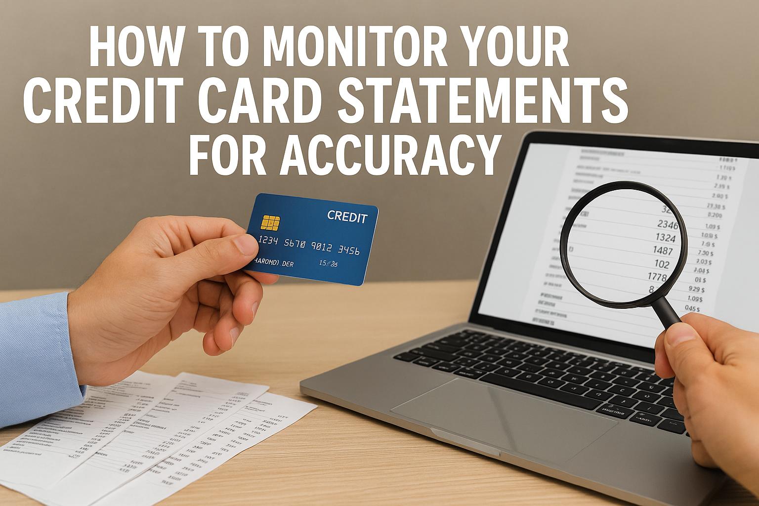 How to monitor your credit card statements for accuracy