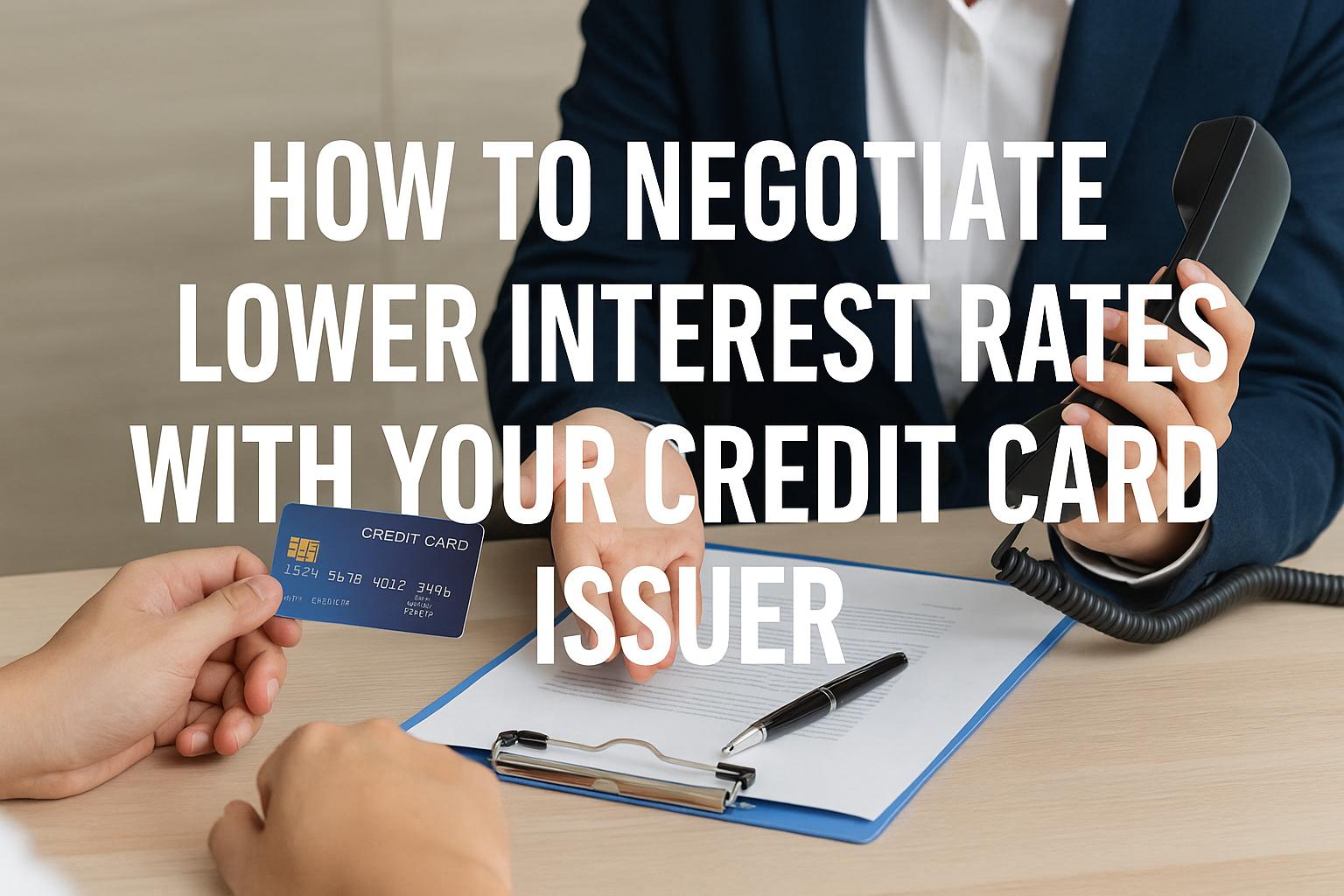 How to negotiate lower interest rates with your credit card issuer