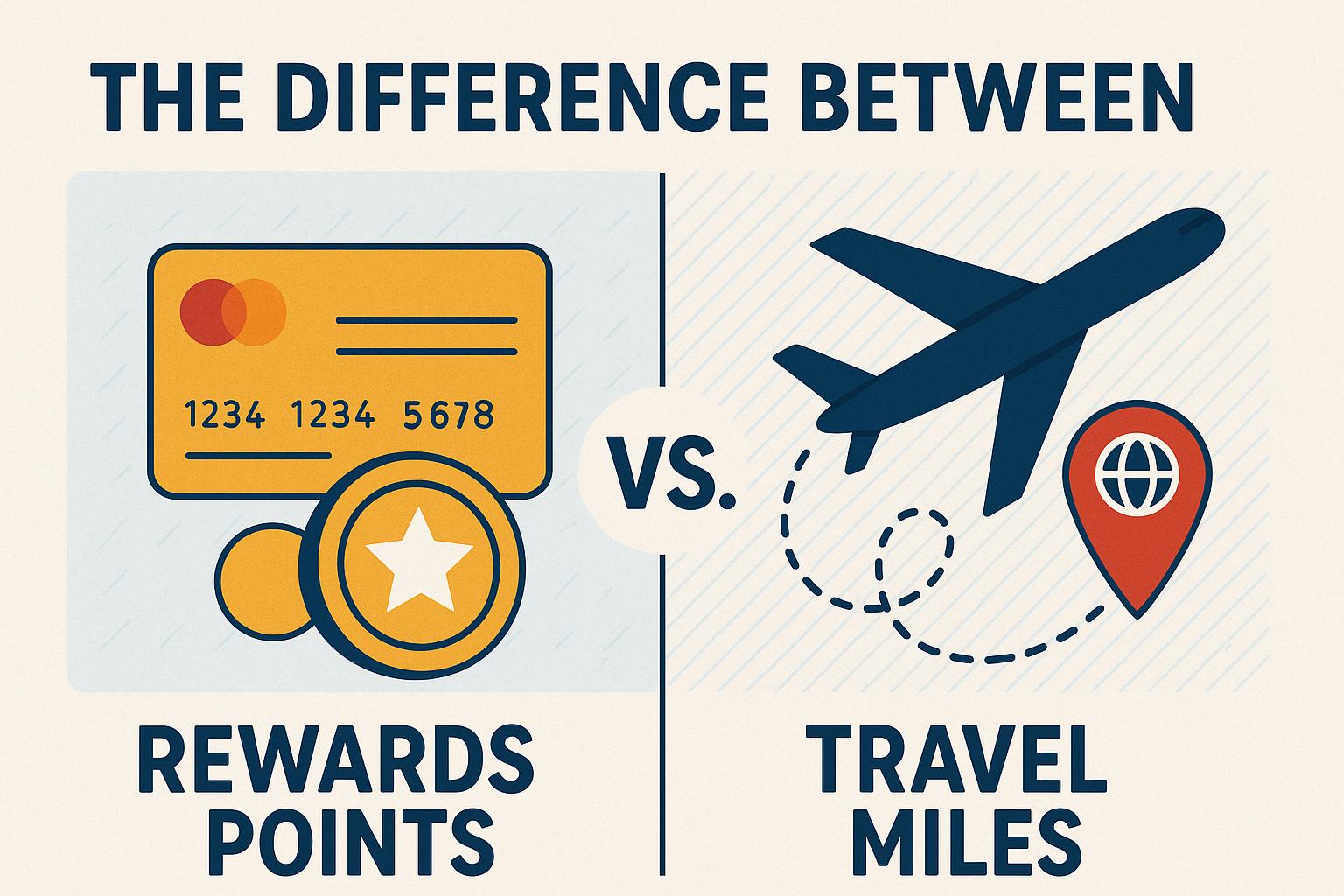 The difference between rewards points and travel miles
