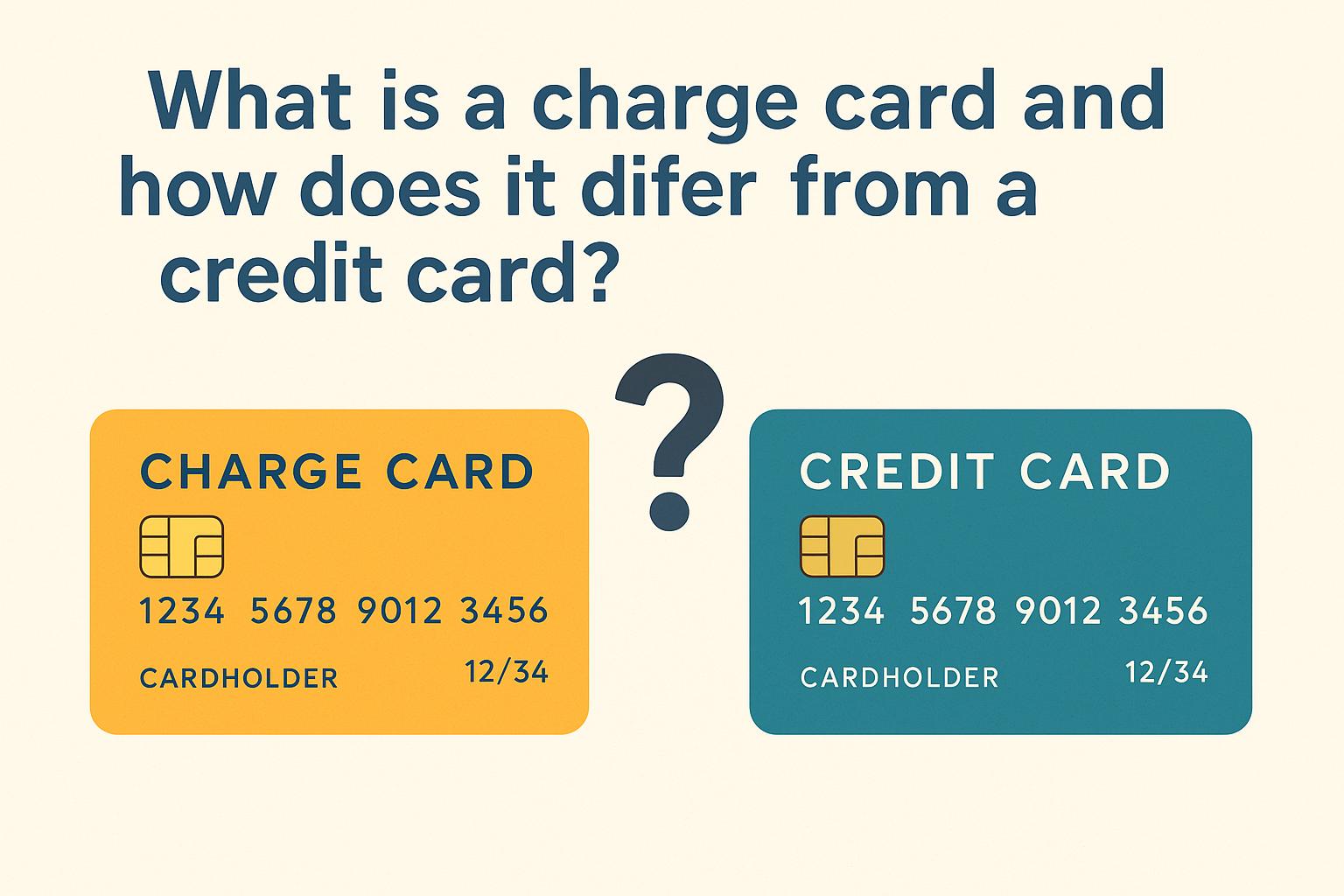 What is a charge card, and how does it differ from a credit card